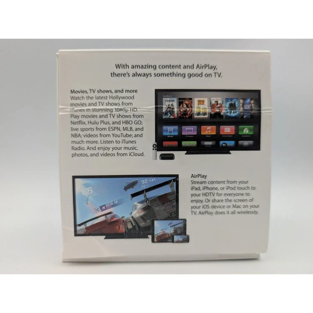 Apple TV 3rd Generation HDMI 1080p FHD Media Streamer - Black (MD199LL/A) Tested